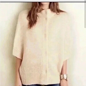 Anthropologie Angel of the North Poncho Cardigan Sweater